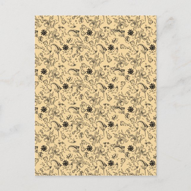 Cartão Postal Sailor Jerry Pattern (Frente)