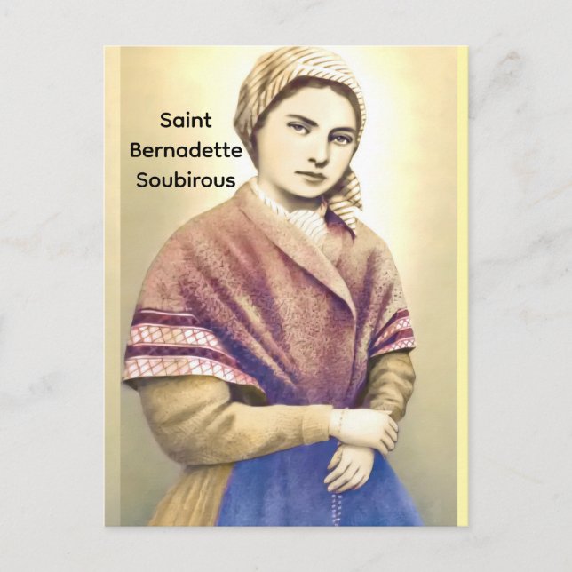 Cartão Postal Saint Bernadette Soubirous (Frente)
