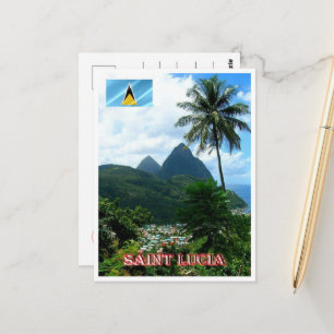 Cartão Postal Saint Lucia - Panorama -