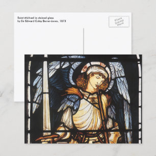 Cartão Postal Saint Michael by Sir Edward Coley Burne-Jones