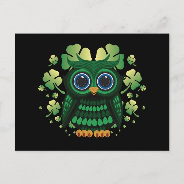 Cartão Postal Saint Patrick's Owl (Frente)