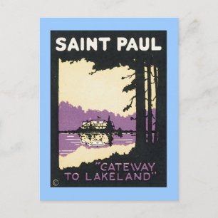 Cartão Postal Saint Paul Lakeland MN Antigo