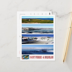 Cartão Postal Saint Pierre and Miquelon - Mosaic -