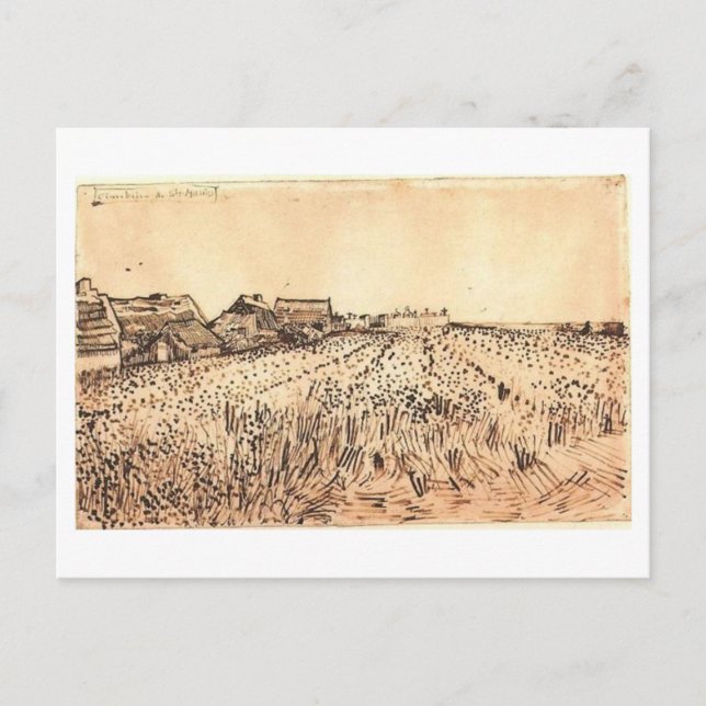 Cartão Postal Saintes-Maries com cemitério, Van Gogh Fine Art (Frente)