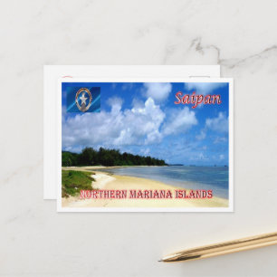 Cartão Postal Saipan - Ilhas Marianas Nortes - Praia Tanapag