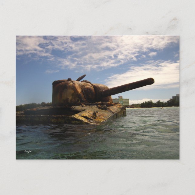 Cartão Postal Saipan Passado e Presente (Frente)