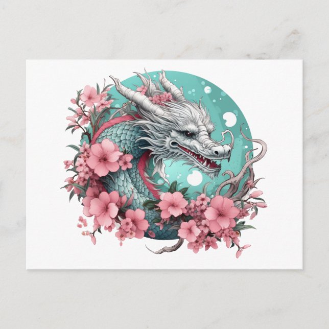 Cartão Postal Sakura Dragon (Frente)