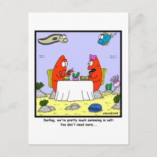 Cartão Postal Sal: Cartoon de peixe