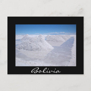 Cartão Postal Sal Salar de Uyuni empilha negra de borda