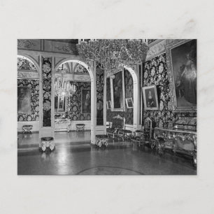 Cartão Postal Sala Azul do Príncipe do Palácio de Mônaco Vintage