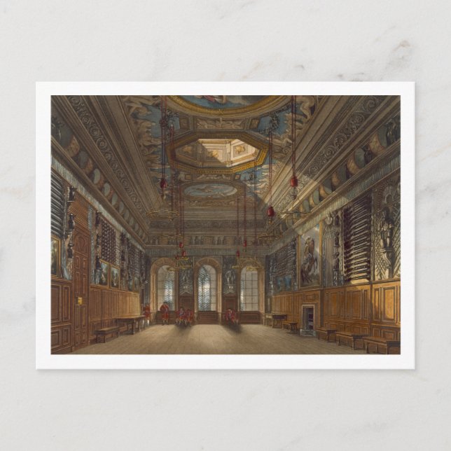 Cartão Postal Sala da Guarda do Rei, Castelo de Windsor, de 'Roy (Frente)