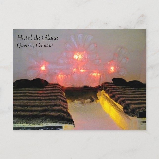 Cartão Postal Sala de Águia no Hotel de Glace, Quebec, Canadá (Frente)