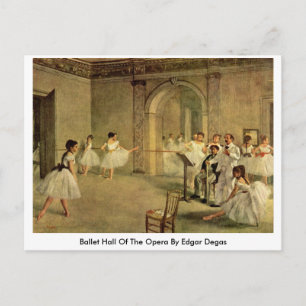 Cartão Postal Sala de Balé da Ópera por Edgar Degas