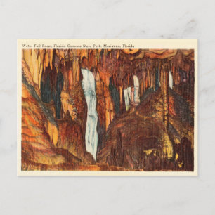 Cartão Postal Sala de cachoeira vintage Parque Estadual Florida