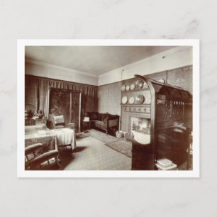 Cartão Postal Sala de desenho, Kelmscott House, Londres, 1896 (f