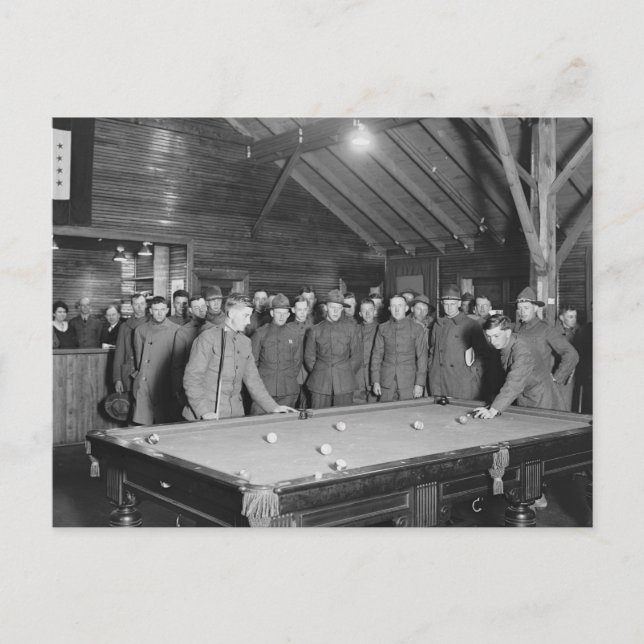 Cartão Postal Sala de Piscinas YMCA da Primeira Guerra Mundial,  (Frente)