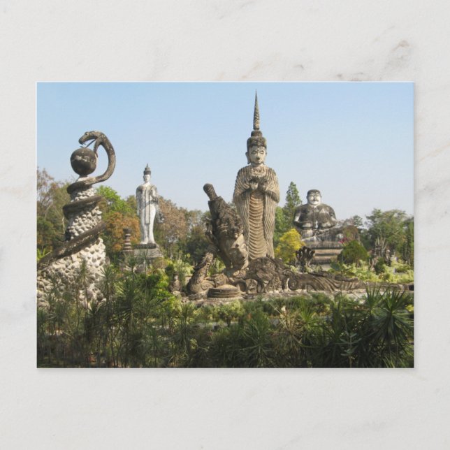 Cartão Postal Sala Keo Kou, Nong Khai, Tailândia (Frente)