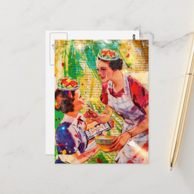 Cartão Postal Salad Plate Hats  (Frente/Verso In Situ)