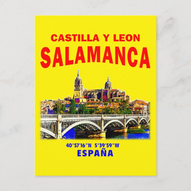 Cartão Postal Salamanca / Castela e Leão, Espanha. (Frente)