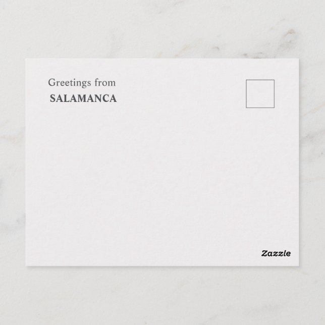 Cartão Postal Salamanca - Portas do Mundo Coleção de Postais (Verso)