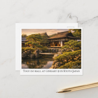 Cartão Postal Salão Togu-do no Ginkaku-ji em Kyoto Japão