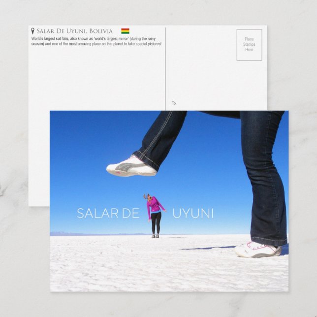 Cartão Postal Salar De Uyuni, Bolívia Cartão-postal (Frente/Verso)