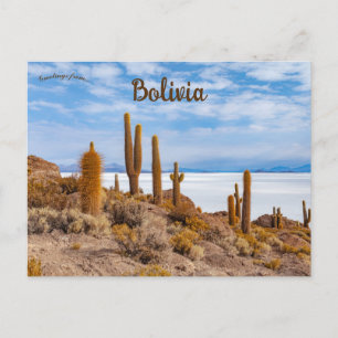 Cartão Postal Salar de Uyuni na Bolívia