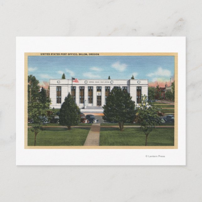 Cartão Postal Salem, OregonPost Office ViewSalem, OU (Frente)