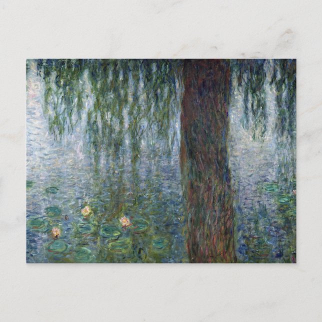 Cartão Postal Salgueiros Weeping de Claude Monet | Waterlilies (Frente)