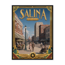 Salina Kansas Arte Deco Vintage Era de Ouro