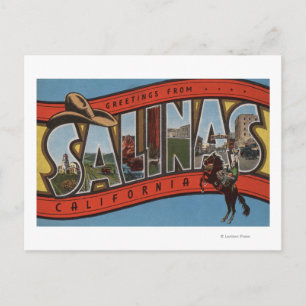 Cartão Postal Salinas, Califórnia - Cenas de Grandes Letras - Ro