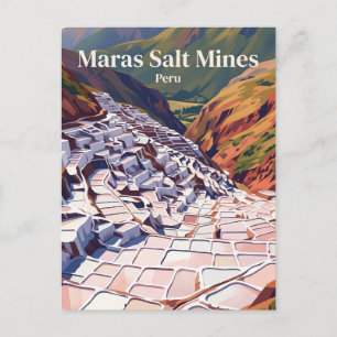 Cartão Postal Salineras de Maras Peru