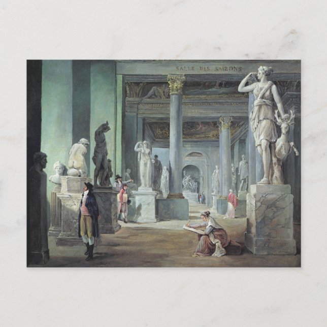 Cartão Postal Salle des Saisons no Louvre, c. 1802 (Frente)