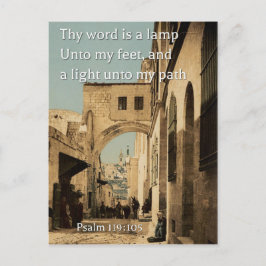 Cartão Postal Salm 119 - 105 na Via Dolorosa, Jerusalém