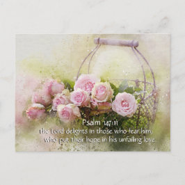 Cartão Postal Salm 147:11 Esperança em seu amor inabalável, Escr