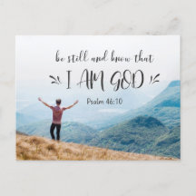 Salm 46:10 Fique quieto e saiba que eu sou Bíblia 