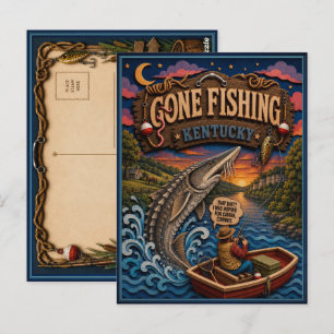 Cartão Postal Salmão de Lago Kentucky à Pescaria