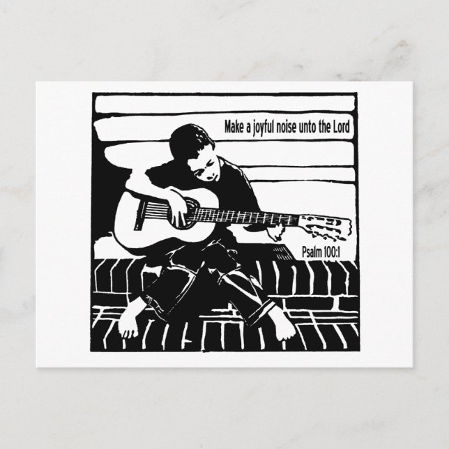 Cartão Postal Salmo 100:1 (Frente)