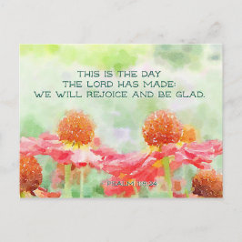 Cartão Postal Salmo 118:24 Este é o dia que o Senhor fez