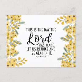 Cartão Postal Salmo 118:24 Este é o dia que o Senhor fez