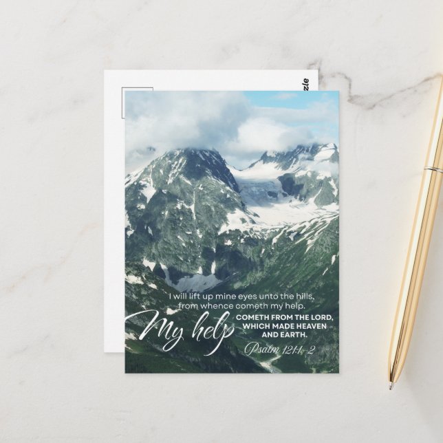 Cartão Postal Salmo 121 Eu levanto meus olhos para as colinas (Frente/Verso In Situ)