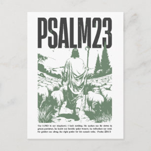 Cartão Postal Salmo 23:1-3 “O Senhor É Meu Pastor”