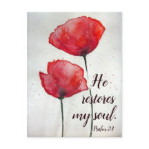 Salmo 23:3 Ele restaura minha alma, Bíblia Verse F