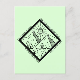 Cartão Postal Salmo 23 4 Medo Sem Bíblia Cristã Mau Verso