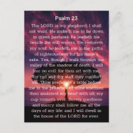 Cartão Postal Salmo 23 O Senhor é meu Pastor Pôr do Sol 