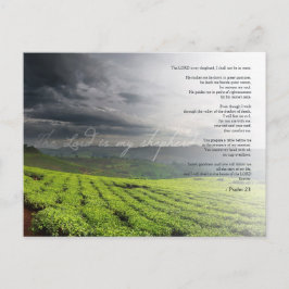 Cartão Postal Salmo 23 O SENHOR é o meu pastor - Bíblia