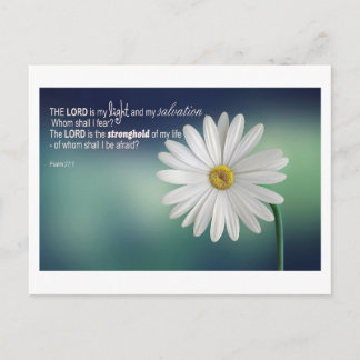 Cartão Postal Salmo 27 - O Senhor é a minha Luz....