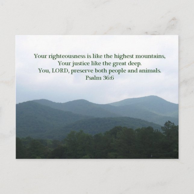 Cartão Postal Salmo 36:6 (Frente)
