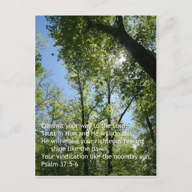 Cartão Postal Salmo 37:5-6 (Frente)