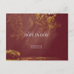 Cartão Postal Salmo 42:11 - Eu coloquei minha esperança em DEUS